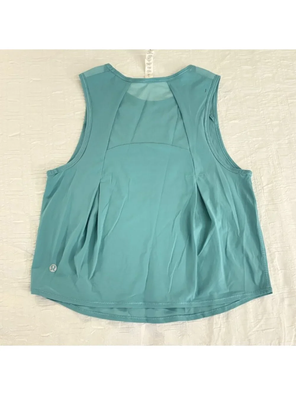 NWOT Lululemon Sculpt Cropped Tank Top Tidal Teal Running Athletic Shirt Size 2 - Picture 4 of 9